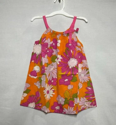 Happy by Pink Chicken Girls' Strap Dress - Citrus Orange 2Y - Image 1 of 2