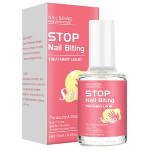 Esmalte de prevención de mordeduras de uñas OZ tapón de mordeduras de uñas dejar de morderse de uñas 15 ml - Imagen 1 de 12