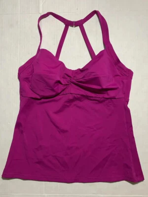 Top de baño para mujer Title Nine púrpura forrado con cable inserciones acolchadas talla 36D usado en excelente estado Foto 1 de 3