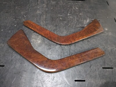 96-02 BMW Z3 PAIR CONSOLE TRIM BEZEL COVER PANEL WOOD GRAIN HOCKEY STICKS OEM - Image 1 of 4