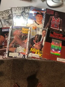 LOT OF 8 VINTAGE COLLECTORS SPORTS MAGAZINES - Picture 1 of 8