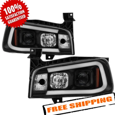 Черные прожекторные фары Spyder Auto 5085245 для Dodge Charger 2006-2010 годов выпуска - Изображение 1 из 4