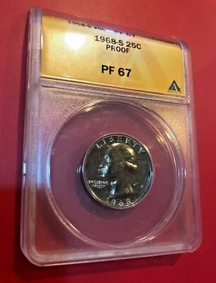 1968-S 25C (Proof) Washington Quarter ANACS PF 67 - Image 1 of 2