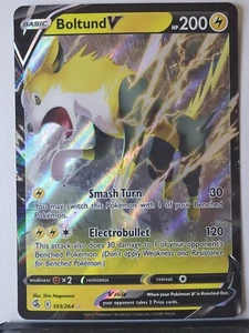 HOLO Boltund V 103/264 casi nuevo - tarjeta de Pokémon Fusion Strike - envío combinado de $2 - Imagen 1 de 4