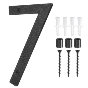 Floating House Number, 8 Inch Black Modern Address Number ABS Digital Number 7 - Picture 1 of 7
