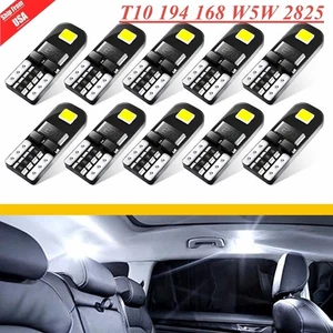 1-10 Set T10 LED License Plate Light Bulbs 6000K Super Bright White 168 2825 194 - Picture 1 of 22