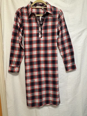 Children’s Place 白色、红色、海军蓝格子绑带连衣裙小号/P (5/6) 全新带标签 — 第 1/4 张图片