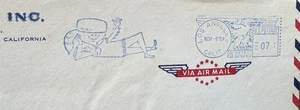 US Aviation Meter Cover(158) +1959 Pioneer Co +Fly Attendant +Fur Dress +Front - Picture 1 of 2