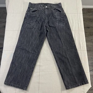 Pantalones de mezclilla Southpole 4180 para hombre 34x29 negros holgados hip hop Y2K ropa de calle grunge - Imagen 1 de 14