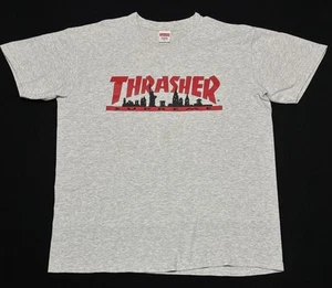 Supreme x Thrasher Skate Skyline Gray T-Shirt Men’s Size Medium Short Sleeve - Picture 1 of 9
