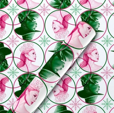 Wicked Wrapping Paper 30" 25sq ft Christmas Roll Wrap Elphaba Glinda 1 Roll New - Image 1 of 3