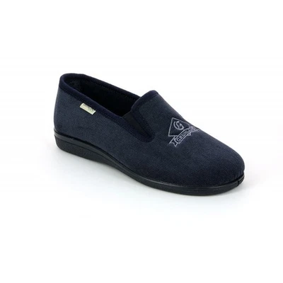 Grunland Pantofola Relax Uomo Scarpa da Casa EZIO PA0176 BLU Pianta Larga