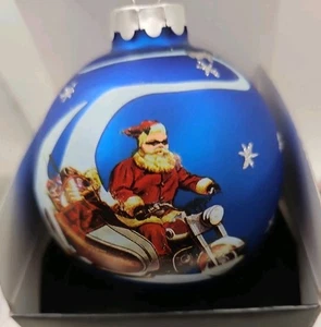 HARLEY DAVIDSON MOTOCICLETA DE COLECCIÓN 2007 ADORNO DE NAVIDAD BOLA BOMBILLA USADA CAJA ORIGINAL - Imagen 1 de 7