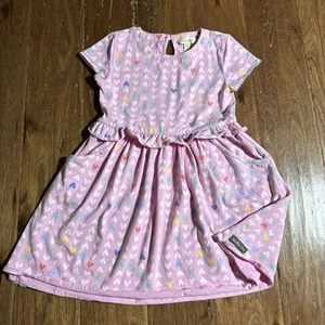Matilda Jane Dream Chaser Paper Hearts Dress Girls Size 6 Pink Summer Dress - Picture 1 of 8