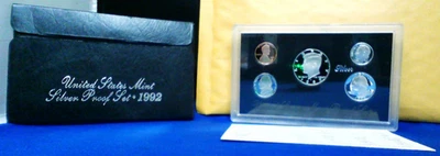 1992-S U.S. Mint Silver Proof Set – Original Box & COA – 90% Silver Coins – - Image 1 of 4