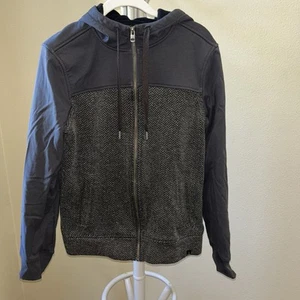 Chaqueta con capucha Prana gris espiga cremallera completa para mujer SML - Imagen 1 de 11