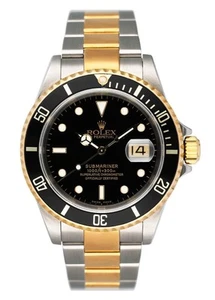 Rolex Submariner Date 16613 Dos Tonos Reloj Hombre Caja Papeles - Imagen 1 de 7
