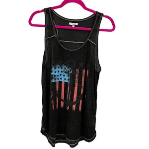 Maurice's schwarzes Burnout Racerback Flagge Tanktop Large - Bild 1 von 4