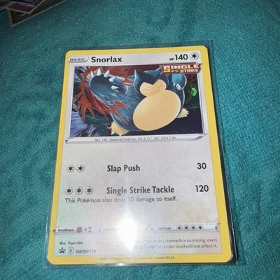 Pokemon TCG Snorlax SWSH119 SWSH: Sword & Shield Promo Cards Holo MINT/Excellent - Image 1 of 2