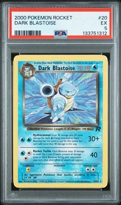 2000 Pokemon Rocket Dark Blastoise PSA 5 20/82 - Image 1 of 3