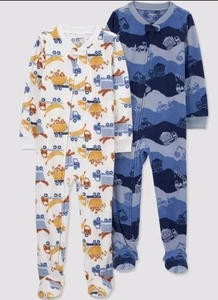 2 Pack Carter's Just One You Toddler Boys' Girls fleece Footed Pajamas - 18M - Picture 1 of 1