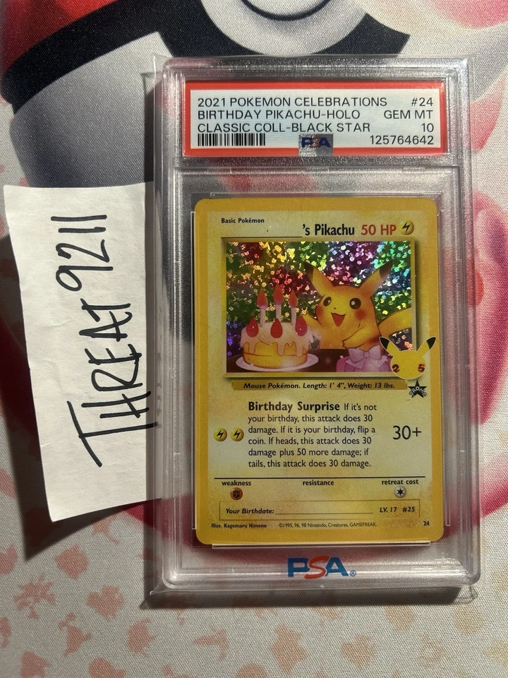 Pokemon - Celebrations Birthday Pikachu #24 PSA 10 - Image 1 of 1