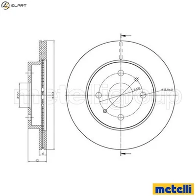 2x BRAKE DISC 23-0923C FOR TOYOTA SUBARU DAIHATSU EJ-DE/VE 1.0L 3cyl DUET 1.0L - Image 1 of 4