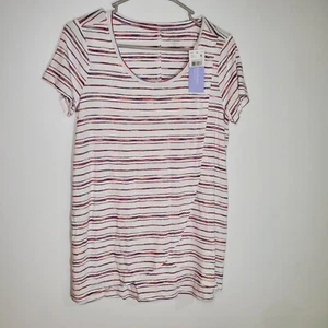 Motherhood Size Small Maternity Short Sleeve Striped Top Nursing *Flaw - Picture 1 of 6