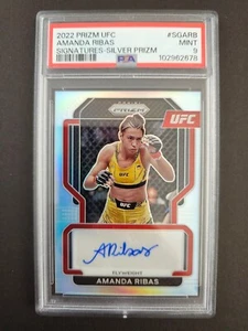 Amanda Ribas 2022 Prizm UFC Silver Auto Autograph PSA 9 Mint #SGA-RB - Picture 1 of 2