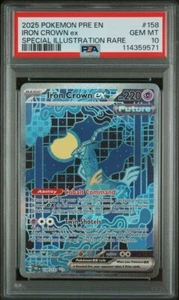Pokemon: Iron Crown ex 158/131 Prismatic Evolutions SIR PSA 10 Gem Mint English - Picture 1 of 2