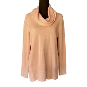 CALVIN KLEIN Rose Pink Cowl Neck Sweater Women’s L - Picture 1 of 5