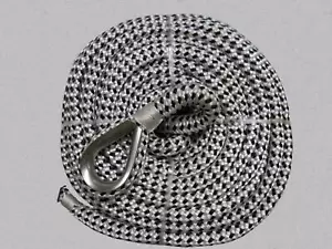 Cuerda de línea de anclaje para barco (12 mm 35 m bungee trenzado doble empalmado con dedal) - Imagen 1 de 4