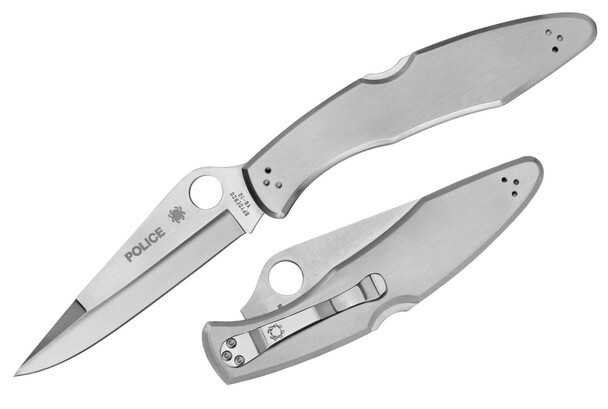 Spyderco Police Stainless Steel Handle Collectible Modern Spyderco Police Stainless Steel Handle Collectible Modern