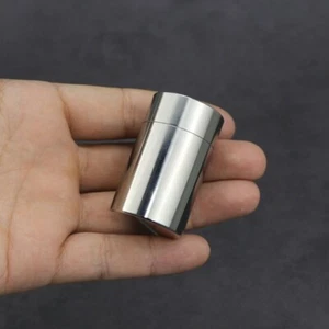 New 304 Stainless Steel Waterproof Pill Case Capsule Seal Container Storage Box - Picture 1 of 9