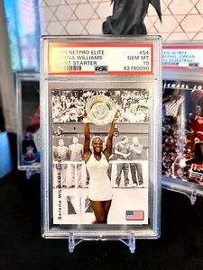 ⭐️ SERENA WILLIAMS VENUS 2003 NETPRO ELITE EVENT STARTER #S4 PSA 10 GEM RC🔥 - Picture 1 of 2