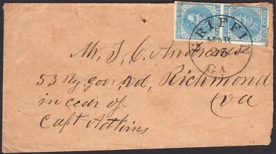 Cubierta CSA #7 Par vertical local, CDS GRIFFIN, GA MAR 25 a GA 53rd Regt Soldier Foto 1 de 2