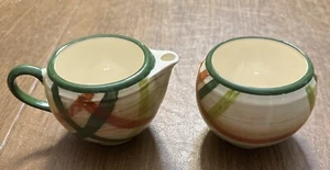 Vernonware Metlox Tam O'Shanter Sugar Bowl And Creamer CLEAN - Picture 1 of 3