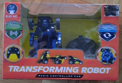 BRAND NEW! TRANSFORMING ROBOT BLUE RC ROBOT JR. RADIO CONTROLLED CAR/BLUE - Image 1 of 4