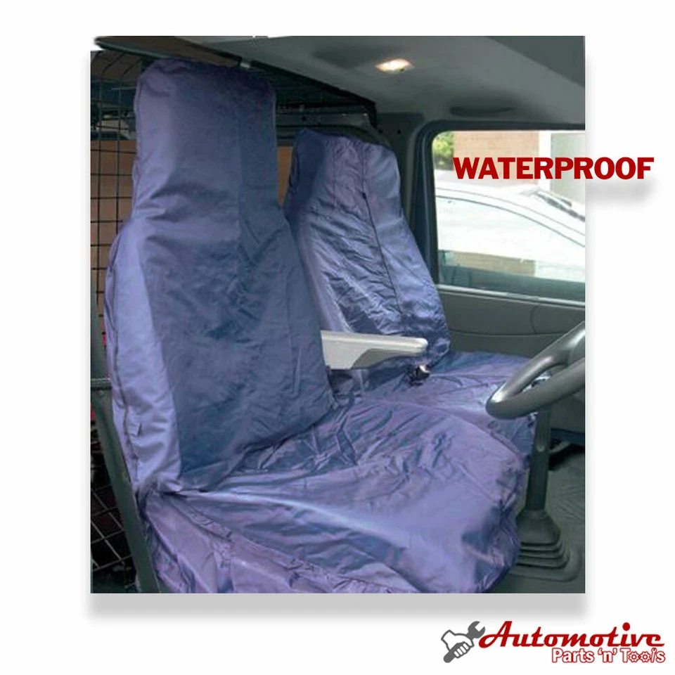1+2 Fahrer & Doppel Beifahrer Vorne Schwerlast Wasserdicht Van Sitzbezug Schutz - Bild 1 von 2