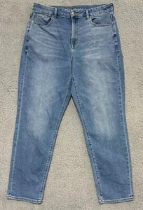 American Eagle Curvy Mom Jeans Womens 14R Medium Wash High Rise Stretch 32x27 - Picture 1 of 11