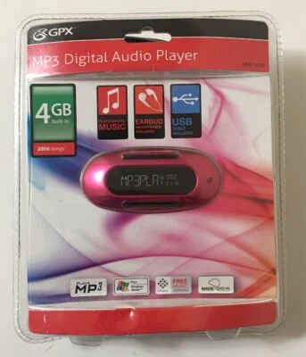 GPX MW151P 4 GB Flash MP3 Player Pink - BRAND NEW & FACTORY SEALED - Image 1 of 3