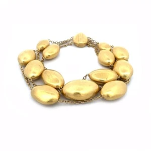 Marco Bicego 18k Bracelet Siviglia 3 Strand 18k Yellow gold Oval Beads - Picture 1 of 8