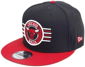 New Era Chicago Bulls Negro Rojo a Rayas Snapback Cap 9fifty Exclusivo Limitado - Imagen 1 de 1
