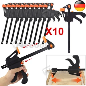 10x Einhandzwinge Schnellspannzwinge Klemmzwinge Schraubzwingen Holz Zwingen Set - Bild 1 von 16