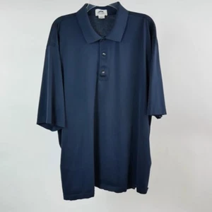 Slazenger Golf Collection XXL Navy Blue Polo S/S 100% Cotton Golf Shirt - Picture 1 of 7