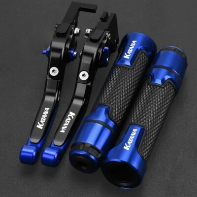 For Suzuki GSX 600F 750F KATANA Folding Brake Clutch Levers & Handlebar grips — 第 1/4 张图片