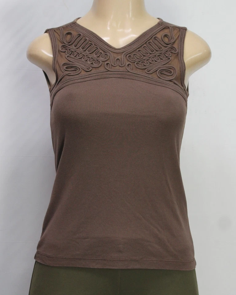 Lynn Richie Women's Tank Sleeveless 100% Silk Brown Size S - Image 1 of 4