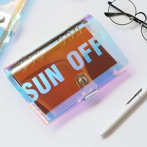 Dazzling PVC Transparent Cover Diary Notebook Journal Writing School Supplies - Picture 1 of 12