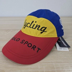 NUEVO Polo Sport Ralph Lauren Ciclismo Bloque de Color Gorra Sombrero Estadio Ala Viento de Cola - Imagen 1 de 8