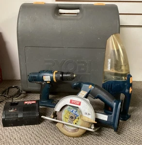 Ryobi 18V Power Tool Set With Drill Circular & Reciprocating Saw Vacuum *Read* - Picture 1 of 13